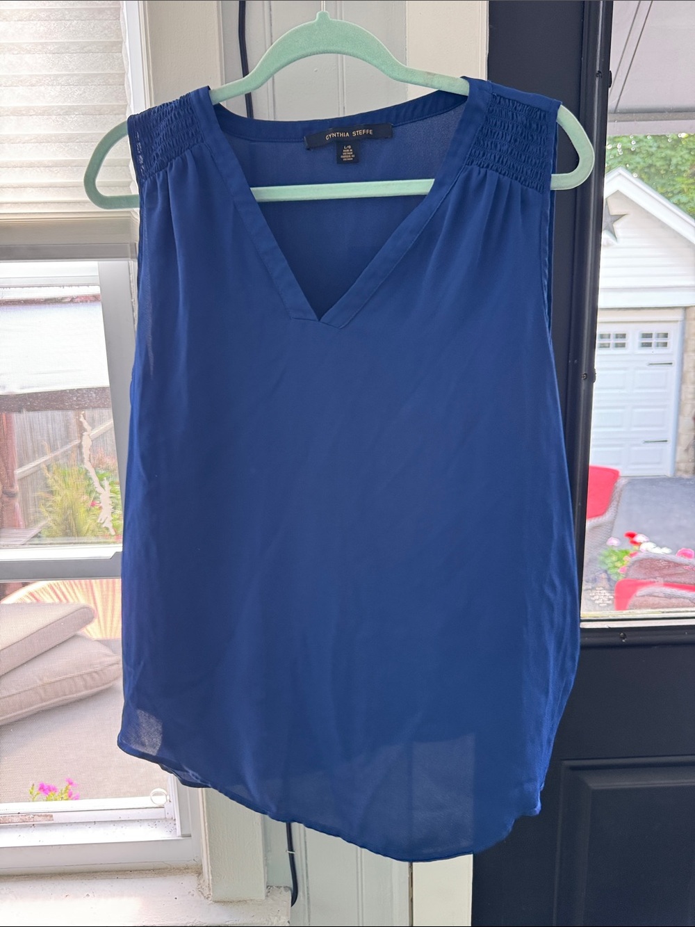 Cynthia Steffe V-Neck Sleeveless Camisole in Royal Blue